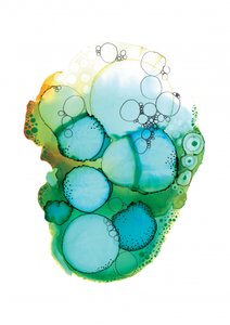 Organic Aqua Bubbles by Amy Louise Baker