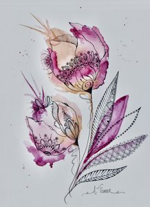 Abstract Pink Botanicals