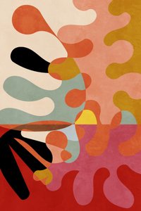 Warm Colors Bauhaus Geometry 5