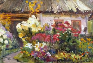 Vibrant Cottage Garden by Anastasiia Grygorieva