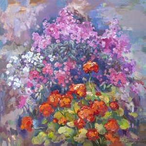Vibrant Garden Bloom by Anastasiia Grygorieva