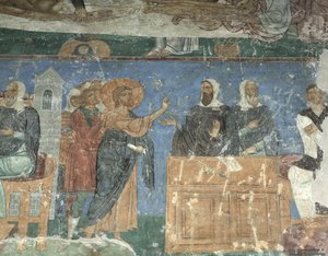 Christ Before Annas and Caiaphas, 12th century