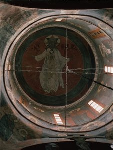 Jehovah. Dome painting in the Archangel Michael Cathedral of the Moscow Kremlin, 1652-1666 by Ancient Russian frescos