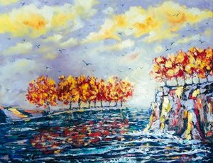 Autumn Cliff Reflections