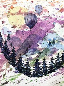 Colorful Mountain Balloons