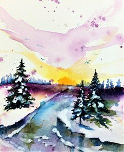 Colorful Winter Sunset