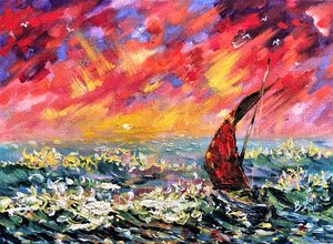Dramatic Ocean Sunset