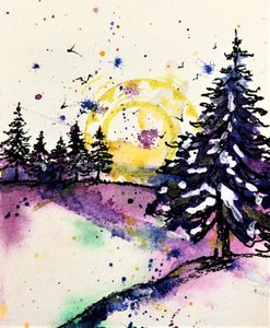 Snowy Forest Glow