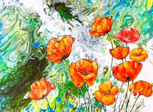 Vibrant Poppies Garden