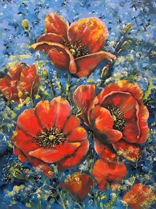 Vibrant Red Poppies