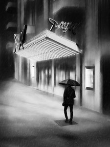Rainy Night Neon Glow by Anders Hammarstrom