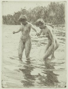 Two Bathers by Anders Leonard Zorn