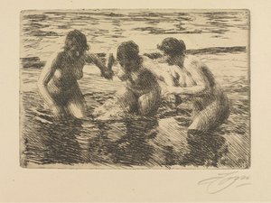 Against the Current by Anders Zorn