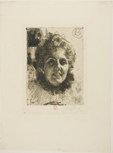 Aurore (Mrs. Aurore Klintberg, née Oxenstierna, Head) by Anders Leonard Zorn
