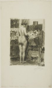 Model before Picture by Anders Leonard Zorn