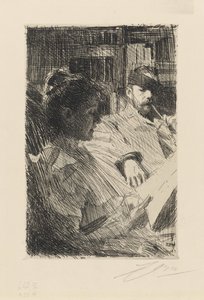 Reading. Mr and Mrs Charles Deering by Anders Zorn