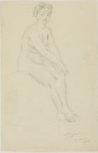 Seated Female Nude by Anders Leonard Zorn