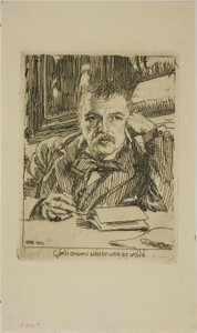 Self-Portrait with Inscription