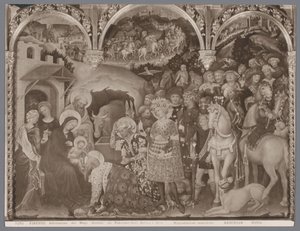 Photoreproduction of the Painting Adoration of the Magi by Gentile da Fabriano by Anderson (firma)