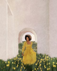 Serene Yellow Archway Walk by Andile Bokweni