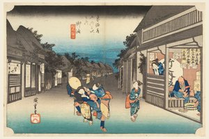 Goyu, Women Detaining Travelers, in The Fifty-Three Stations of the Tokaido Road