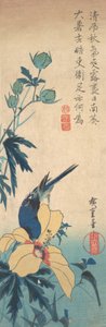 Hibiscus and Bluebird by Ando Hiroshige
