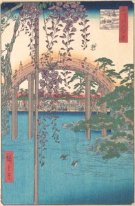 In the Kameido Tenjin Shrine Compound by Ando Hiroshige