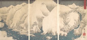 Kiso Gorge in the Snow by Ando Hiroshige