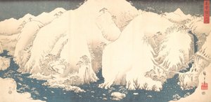Kiso Mountains in Snow, 1857