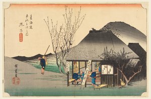 Mariko Teahouse, in The Fifty-Three Stations of the Tokaido Road by Ando Hiroshige