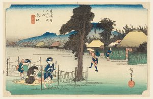 Minakuchi, in The Fifty-Three Stations of the Tokaido Road by Ando Hiroshige
