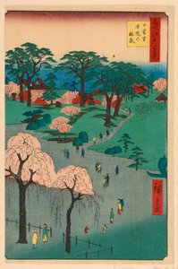 Nippori, Temple Gardens from the Series One Hundred Famous Views of Edo by Ando Hiroshige