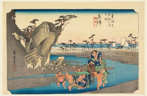 Okitsu River, in The Fifty-Three Stations of the Tokaido Road by Ando Hiroshige