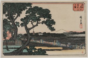 Picture of Matsuchiyama, late 1830s or early 1840s by Ando Hiroshige