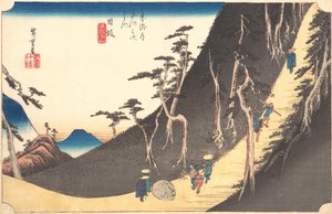 Station Twenty-six: Nissaka, Sayo no Nakayama, from the Fifty-three Stations of the..., ca. 1833-34 by Ando Hiroshige