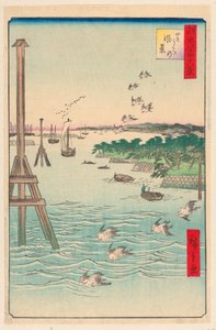 View of Shiba Coast from the Series One Hundred Famous Views of Edo by Ando Hiroshige