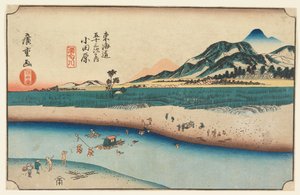Woodblock from Fifty-Three Stations on the Tokaido by Ando Hiroshige