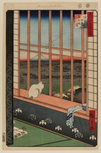 Asakusa Ricefields and Torinomachi Festival by Ando or Utagawa Hiroshige