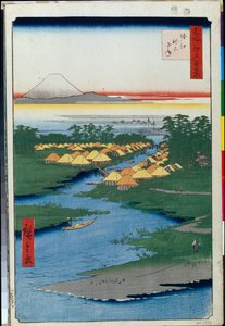 One Hundred Famous Views of Edo: Horie and Nekozane by Ando or Utagawa Hiroshige