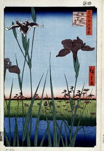 Irises at Horikiri (One Hundred Famous Views of Edo) by Ando or Utagawa Hiroshige