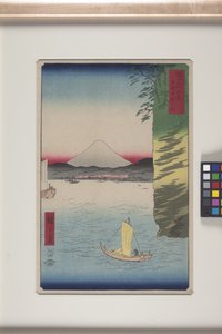 Cherry Blossoms at Honmoku, Musashi Province by Ando or Utagawa Hiroshige