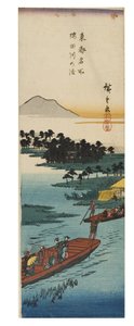 Crossing at the Sumidagawa River from the series Famous Views of the Eastern Capital, c.1837-1838