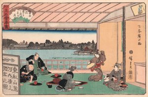 Drinking Party at a Restaurant by Ando Hiroshige