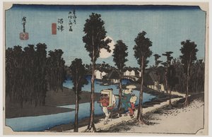 Dusk by Ando or Utagawa Hiroshige