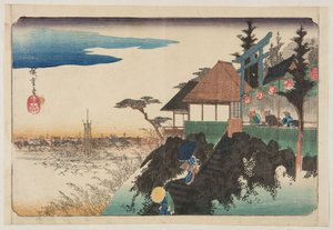 East Slope at Kanda Myōjin Shrine by Ando or Utagawa Hiroshige