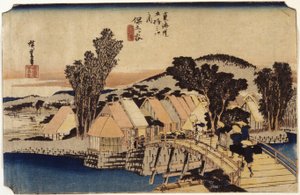 Hodogaya, Shinmachi Bridge by Ando or Utagawa Hiroshige