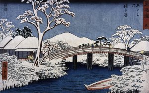 Japanese landscape by Hiroshige the Younger (Utagawa Hiroshige) by Ando or Utagawa Hiroshige