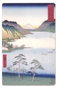 Lake Suwa In Shinano Province (Shinano Suwa No Ko) by Ando or Utagawa Hiroshige
