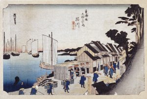 Shinagawa by Ando or Utagawa Hiroshige