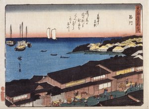 Shinagawa by Ando or Utagawa Hiroshige